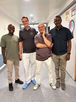 von links nach rechts: Haron Macharia, Dominik Frenzel,  Dr. Peter Stauch, Dr. Eric Nganga Mwangi