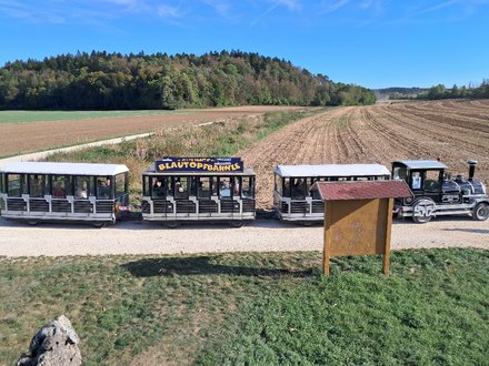 Blautopfbähnle unterwegs